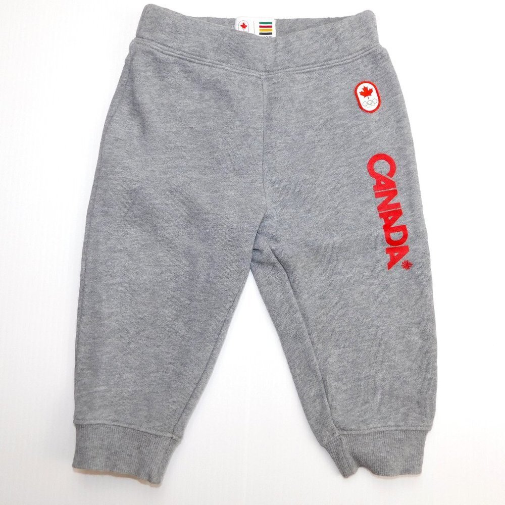 HBC Olympics CANADA Gray Maple Leaf  Sweatpants Baby Boys 6-12 months